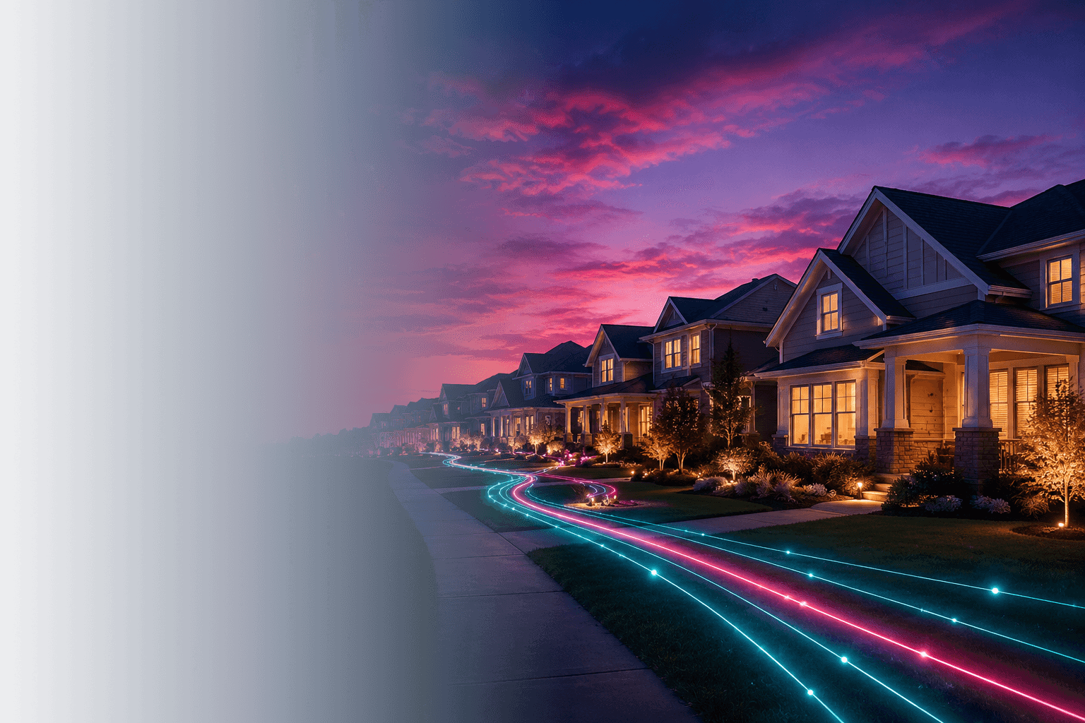 A neighborhood being connected to ZoomFiber